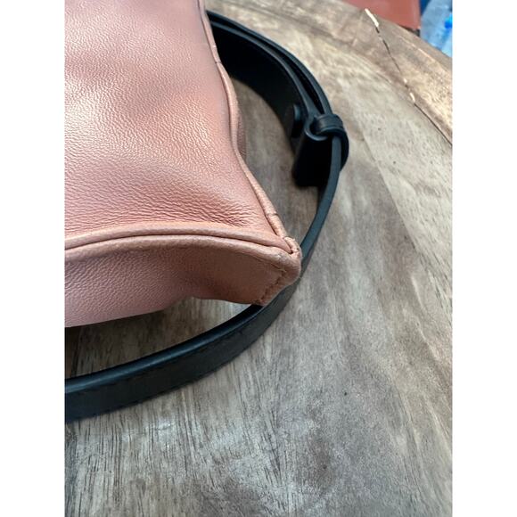 AllSaints NWT Eve Quilt Crossbody in Elasto Pink W/ Black Strap - Picture 8 of 16